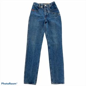 Vintage Lawman Bareback High Rise Mom Jeans Blue